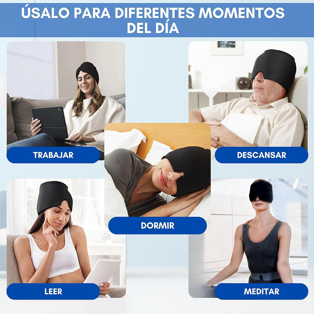 Gorro de gel para alivio de dolor de cabeza y migraña Gorro de Gel para Frío o Calor