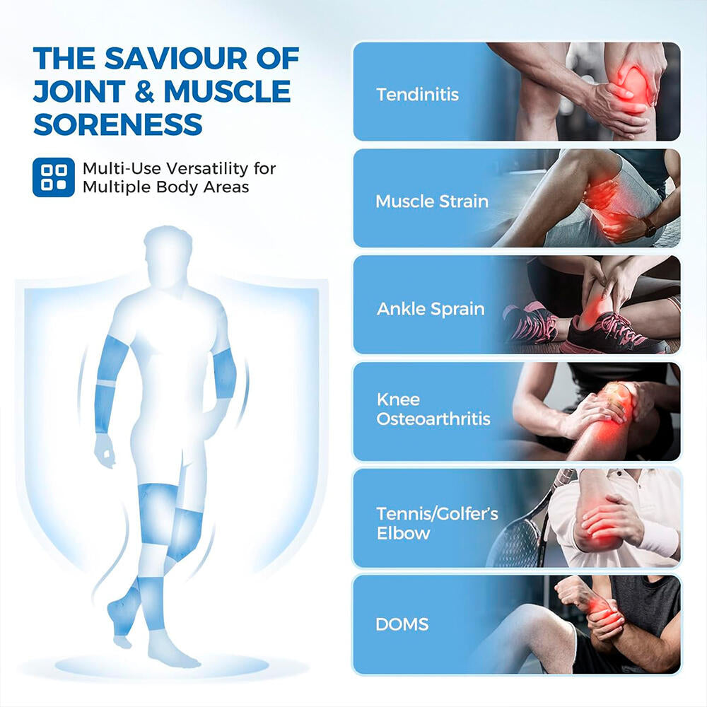 Pack Almohadilla de gel para rodillas codos Y Gorro de gel para el tratamiento de dolor