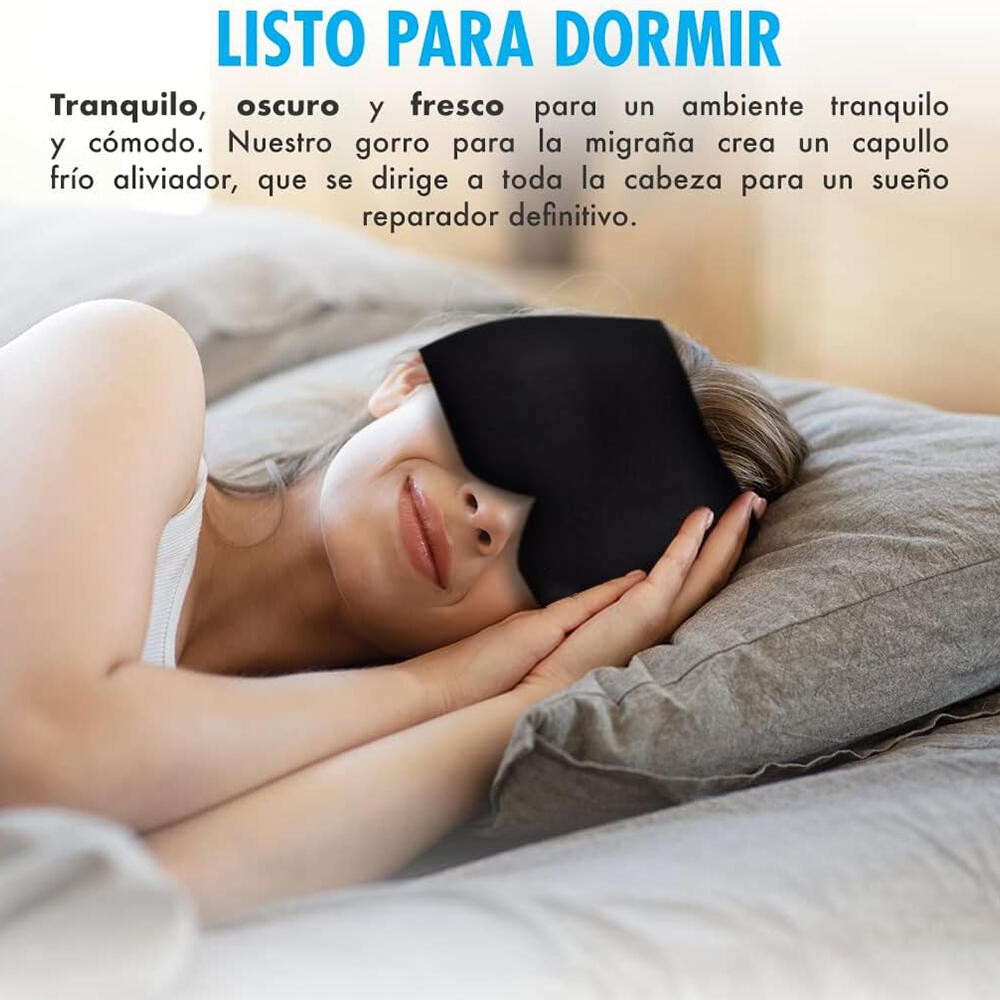 Gorro de gel para alivio de dolor de cabeza y migraña Gorro de Gel para Frío o Calor