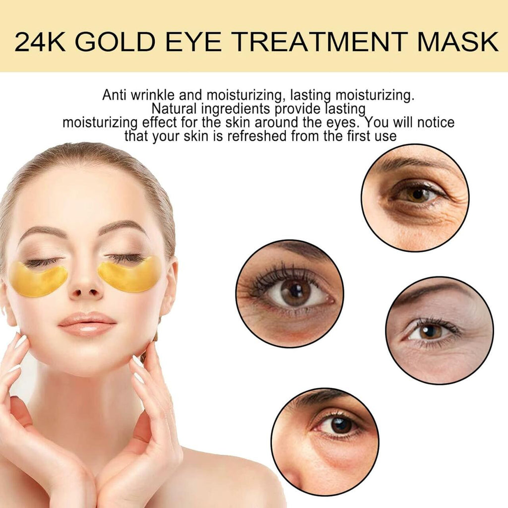 EELHOE Parches de Oro 24K para Ojos – 60 Pcs ✨👁️